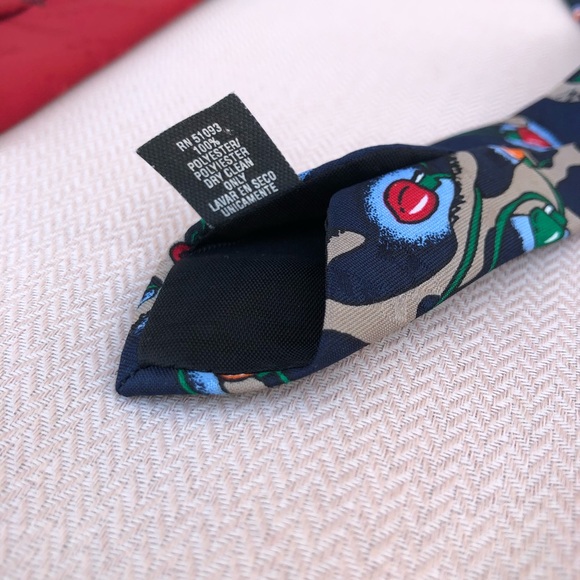 Hallmark Yule Tie Greeting Made USA Red Black Reindeer Christmas Necktie - Picture 8 of 8